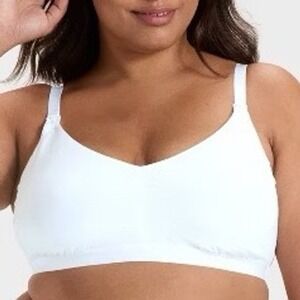 State of Day Intimates Cotton Blend Bralette Bra Women XL White Adjustable Strap